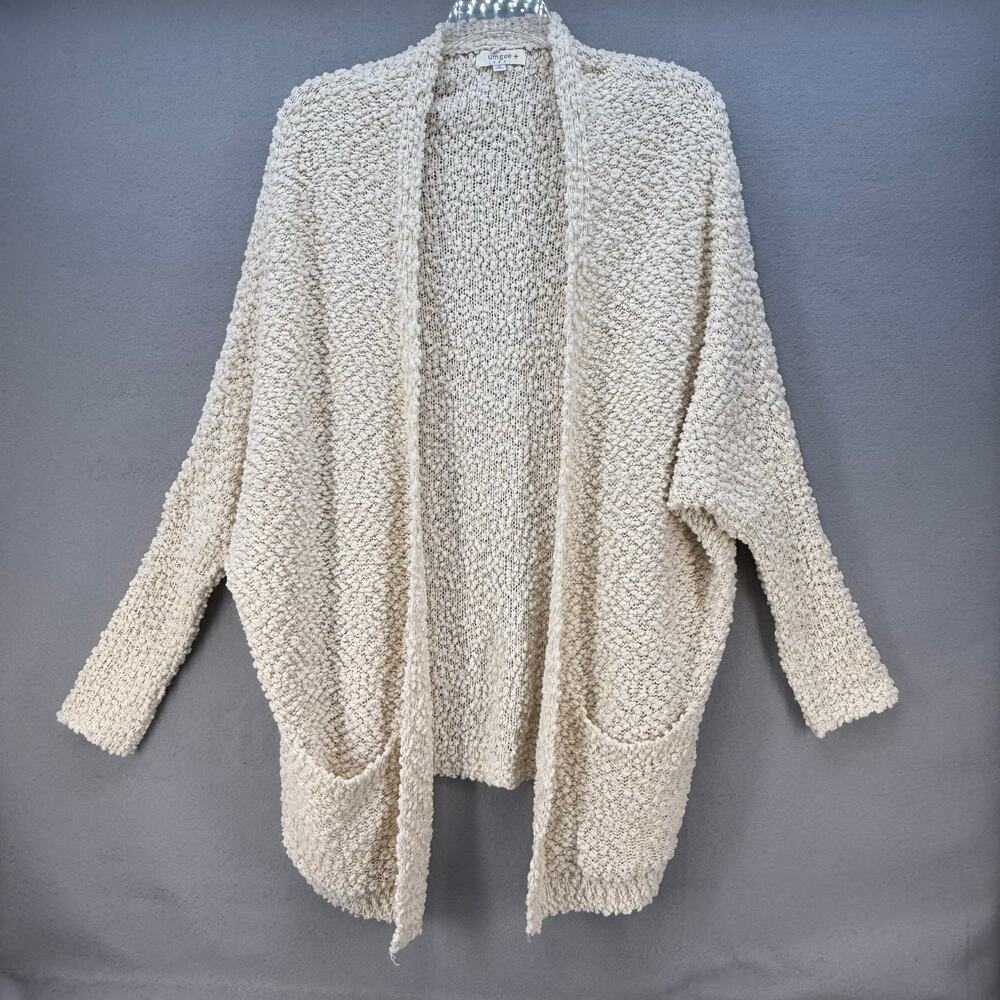 Umgee Sweater Women's XL Cream Batwing Sleeve Loose Knit Cozy Winter